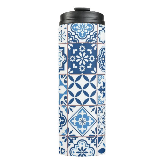 Ceramic tiles pattern thermal tumbler (Front)