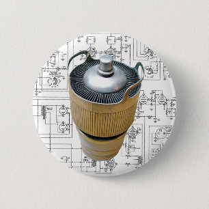 Ceramic Transmitting Tube Schematic 6 Cm Round Badge