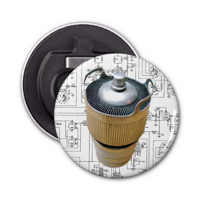 Ceramic Transmitting Tube Schematic Bottle Opener (Front)