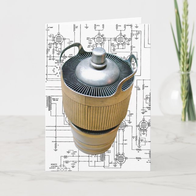 Ceramic Transmitting Tube Schematic Holiday Card (Front)