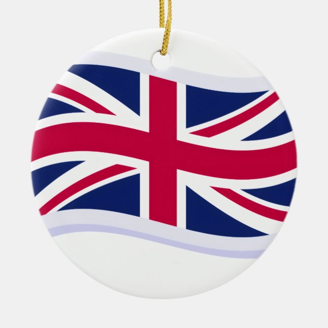 Ceramic Tree Decoration w/ Union Jack (Front)