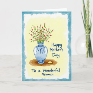 Ceramic Vase Mothers Day Card