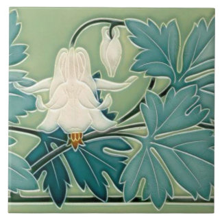 Ceramic Wall tile fireplace art nouveau style