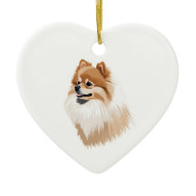 Ceramic worm dog Pomerania