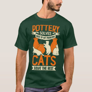 Ceramicist Pottery Maker Cat Lover Gift  T-Shirt