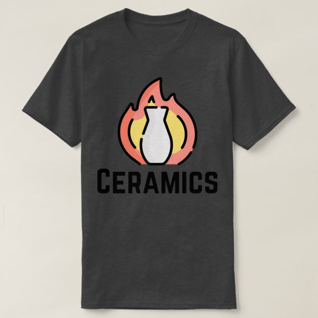 Ceramics Kiln Fire Pottery Clay T-Shirt (Design Front)