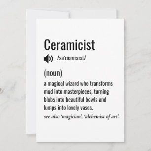 Ceramist Ceramicist Definition Birthday Holiday Card