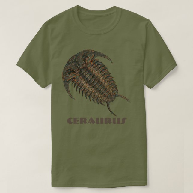 Ceraurus Fossil Trilobite T-Shirt (Design Front)