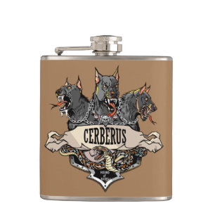 Cerberus and Snake Hip Flask
