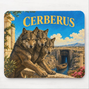 Cerberus, Gothic Fantasy Monster Mouse Pad
