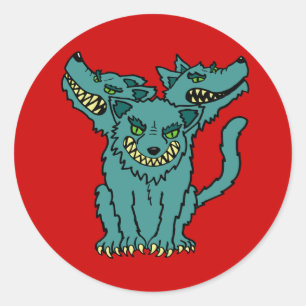Cerberus - The Three Headed Hell Hound Classic Round Sticker