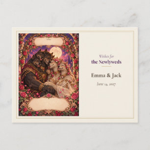 Cerberus Wedding Guest Book Wishes Postcard