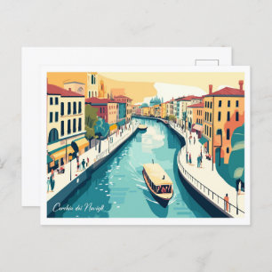 Cerchia dei Navigli Milan ItalyI Travel Postcard