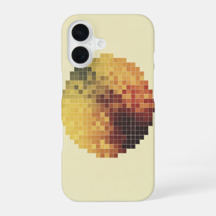 Cercle pixelisé rétro iPhone 16 case