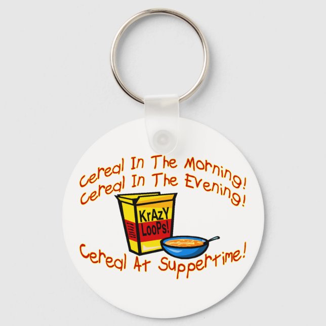 Cereal All The Time Key Ring (Front)