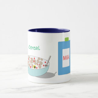 cereal and milk cute cartoon mug