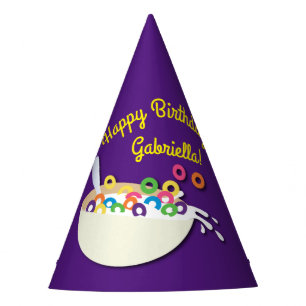 Cereal Bowl Kids Sleepover Birthday Party Cute Hat