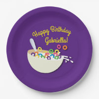 Cereal Bowl Kids Sleepover Birthday Party Cute