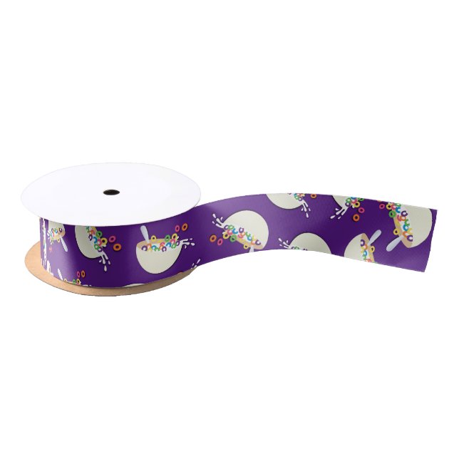Cereal Bowl Kids Sleepover Birthday Party Cute Satin Ribbon (Spool)