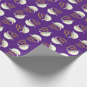 Cereal Bowl Kids Sleepover Birthday Party Cute Wrapping Paper
