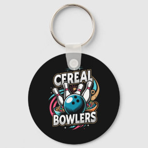 Cereal Bowlers Shirt Bowling League Shirt Funny Bo Key Ring