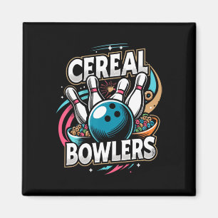 Cereal Bowlers Shirt Bowling League Shirt Funny Bo Magnet