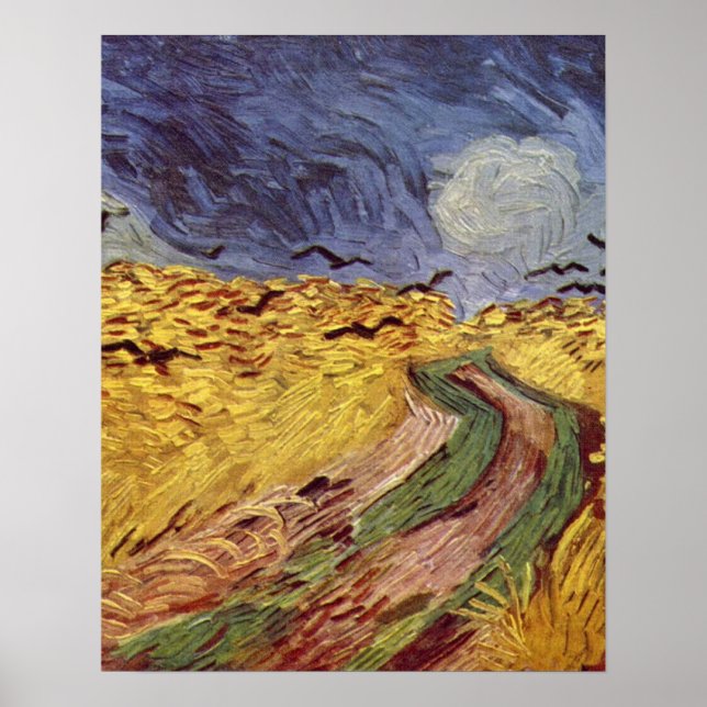 cereal box with the crows by Vincent van Gogh Poster (Front)