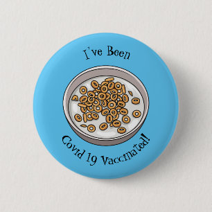 Cereal cartoon illustration 6 cm round badge