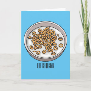 Cereal cartoon illustration  card