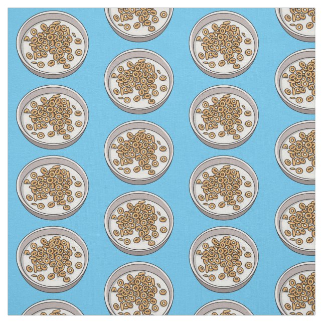 Cereal cartoon illustration fabric (Swatch)