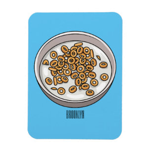 Cereal cartoon illustration magnet