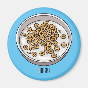 Cereal cartoon illustration  magnet