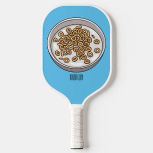 Cereal cartoon illustration pickleball paddle