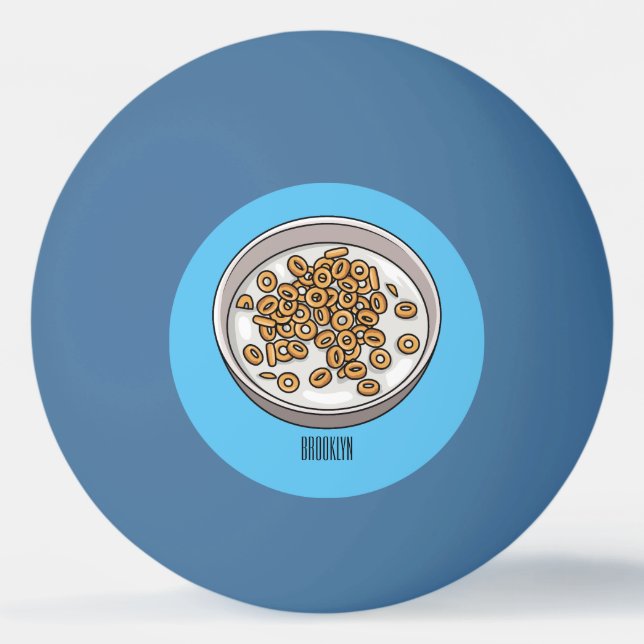 Cereal cartoon illustration ping pong ball (Front)