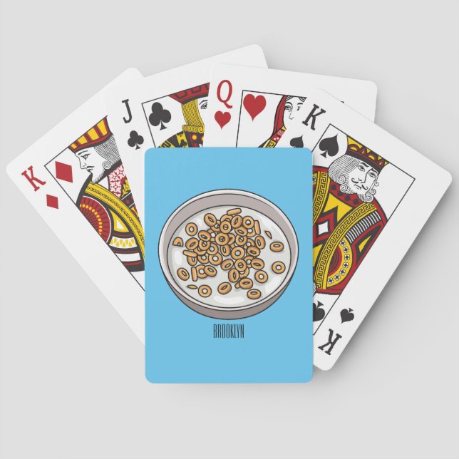 Cereal cartoon illustration  playing cards (Back)