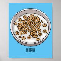 Cereal cartoon illustration 