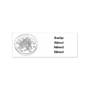 Cereal cartoon illustration rubber stamp