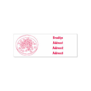 Cereal cartoon illustration self-inking stamp