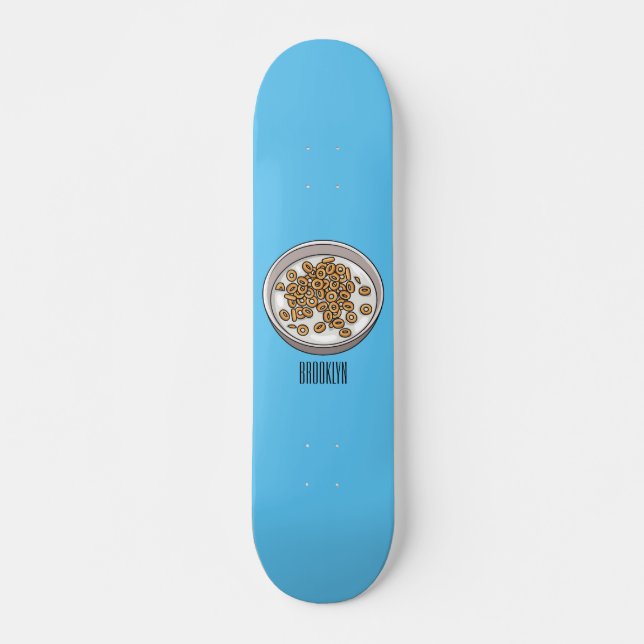 Cereal cartoon illustration skateboard (Front)