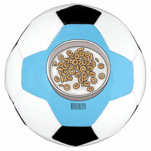 Cereal cartoon illustration soccer ball