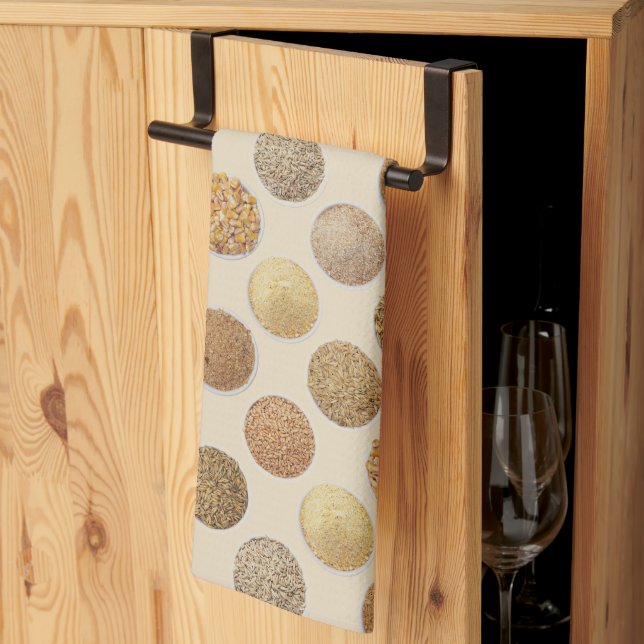 Cereal Grains Harvest Spots Tea Towel (Thirds Fold)