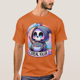 Cereal Killer Breakfast Cereal Bowl Cereals Skull  T-Shirt