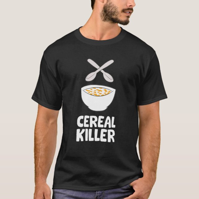 Cereal Killer Breakfast Cornflakes Cereal T-Shirt (Front)