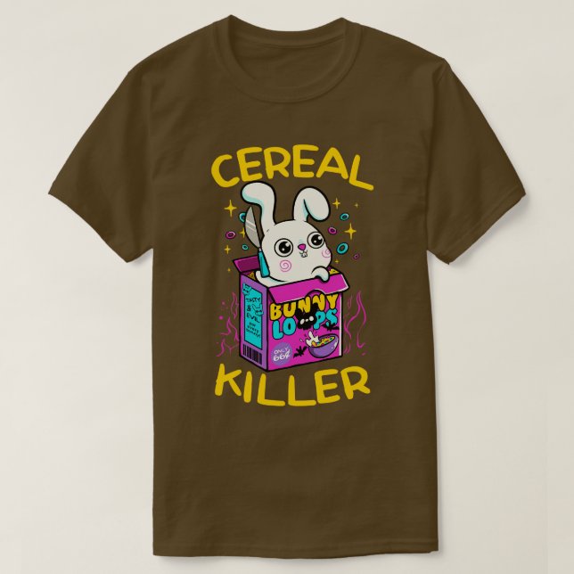 Cereal Killer Bunny by Tobe Fonseca T-Shirt (Design Front)
