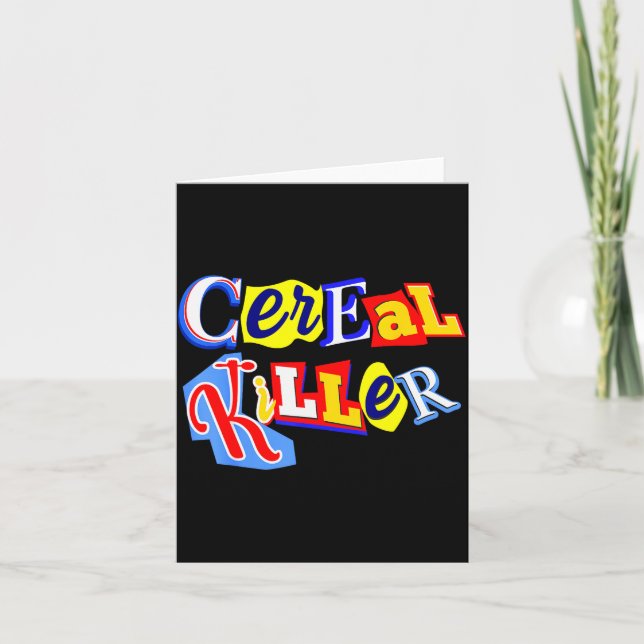 Cereal Killer Food Lover Ironic Funny Breakfast Pu Card (Front)