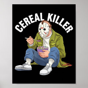 Cereal Killer Funny Halloween Horror Movie Masked  Poster
