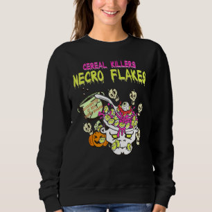 Cereal Killer Zombies Horror Pun Cereal Food Theme Sweatshirt