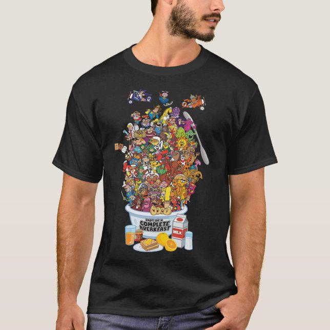 Cereal Mascots - Part of a Complete Breakfast!  Es T-Shirt (Front)