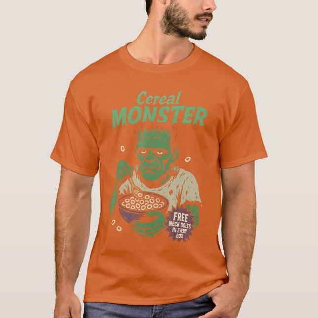 Cereal Monster Green Creature Classic Horror Gift  T-Shirt (Front)