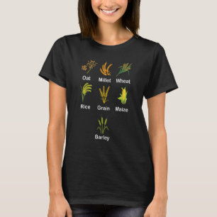 Cereal Types Agriculture Learning Farm Design T-Shirt